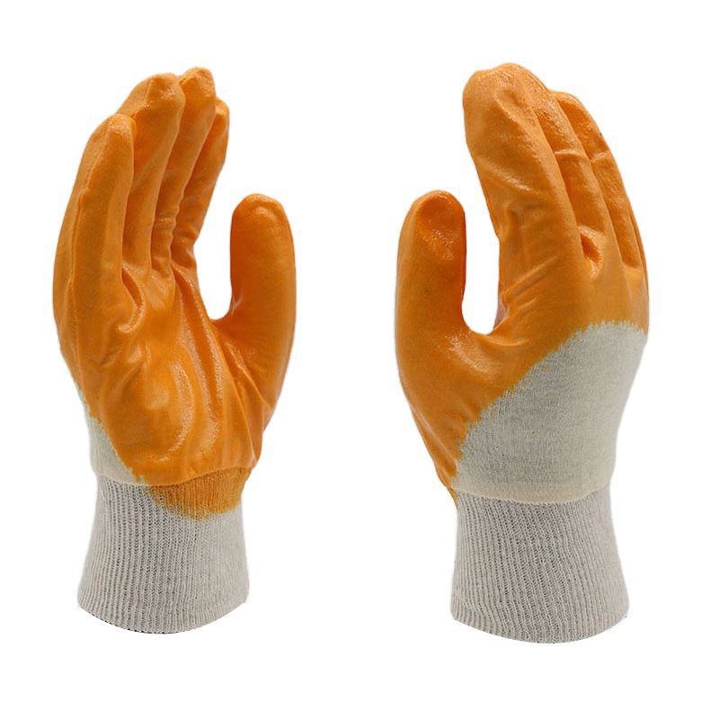 Guants de treball de protecció químic NBR Heavy Duty 3/4 recoberts de nitril